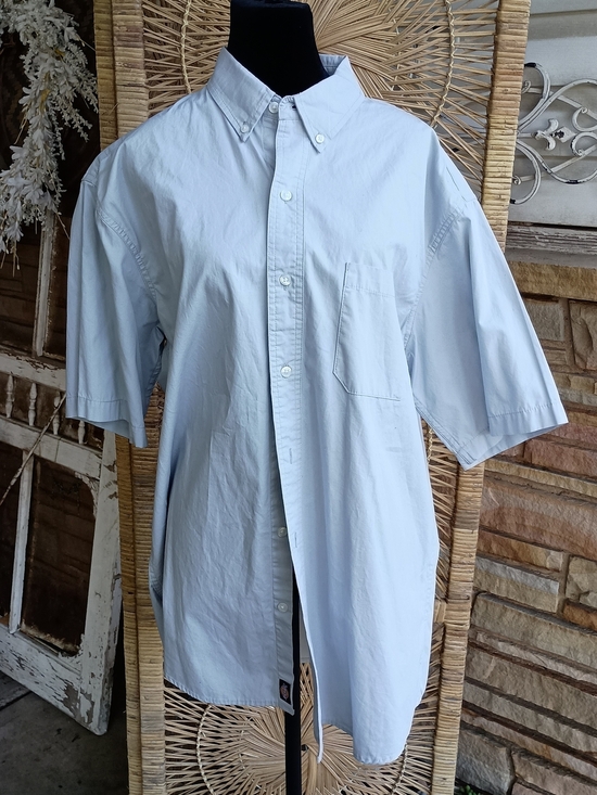 Dickies Other - Dickies Classic Light Blue 100% Cotton Short-Sleeve Button-Down Shirt_XL